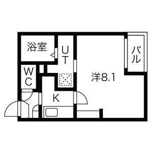 エル前之輪(1K/2階)の間取り写真