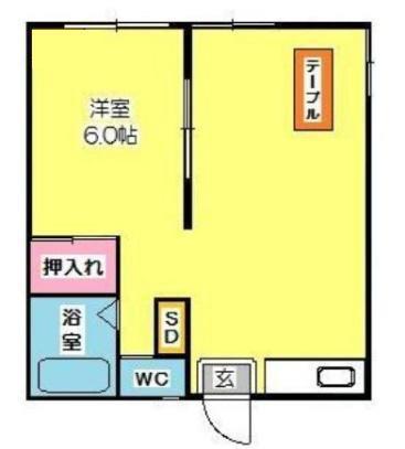 コーポ恵美(1LDK/1階)の間取り写真