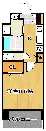 レジディア船橋Ⅰ(1K/9階)の間取り写真