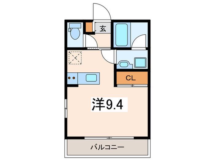 ベルウッド(ワンルーム/1階)の間取り写真
