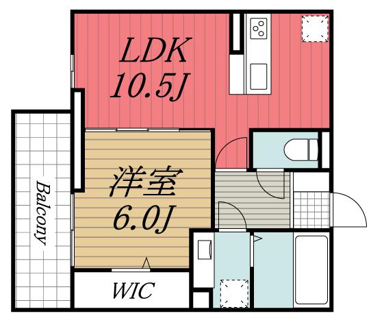 アリエッタ(1LDK/3階)の間取り写真