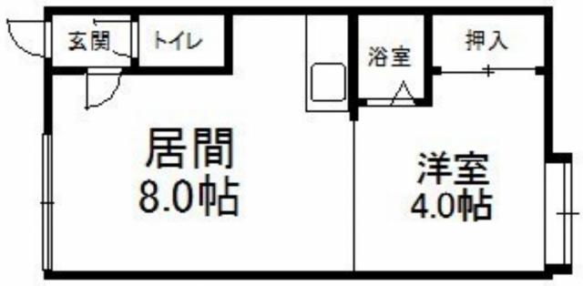 サンマルコ(1DK/2階)の間取り写真