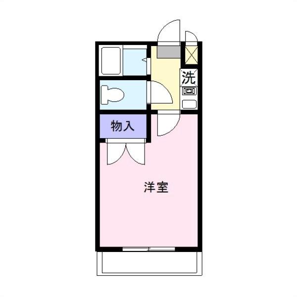 東武日光線 幸手駅 徒歩15分 3階建 築31年(1K/2階)の間取り写真