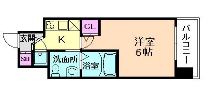 エスリード新梅田ノースポイント(1K/3階)の間取り写真