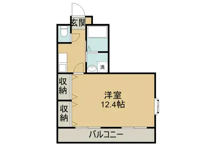 アートビップ幕張II(1K/1階)の間取り写真