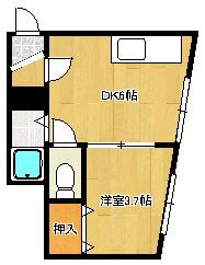 プラザケアンズ A棟(1LDK/3階)の間取り写真