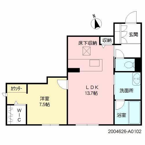 LIFE STAGE 楠ノ木(1LDK/1階)の間取り写真