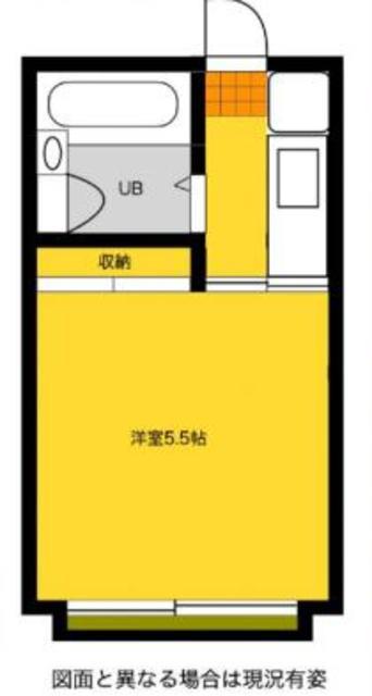 ハイツ相栄(ワンルーム/1階)の間取り写真