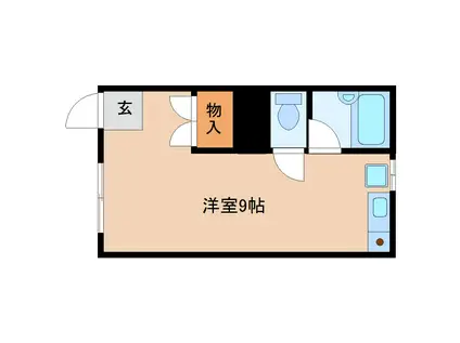 中村アパート(ワンルーム/1階)の間取り写真