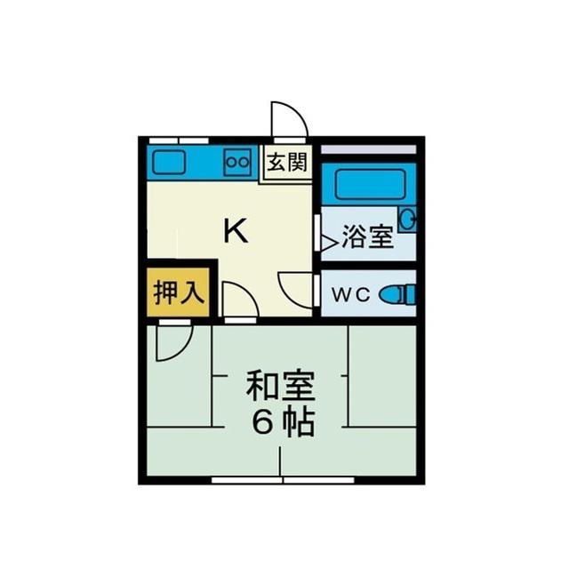 ハビテーション野口(1K/2階)の間取り写真