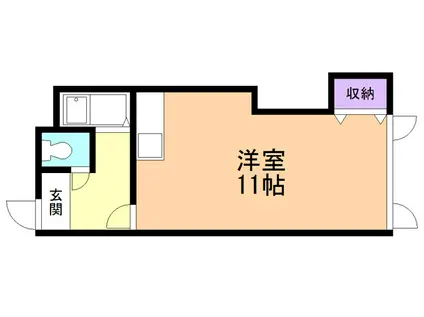 ESアベニューヒラノアパートメント(ワンルーム/2階)の間取り写真