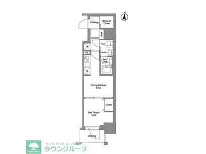 クラリティア綾瀬(1DK/10階)の間取り写真