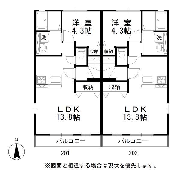 パークスクエア(1LDK/2階)の間取り写真
