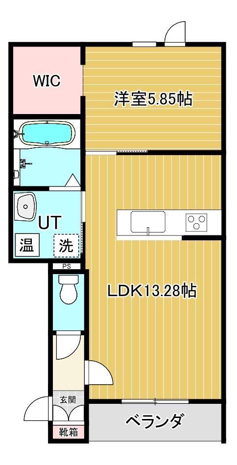 プリマ桂木B(1LDK/3階)の間取り写真