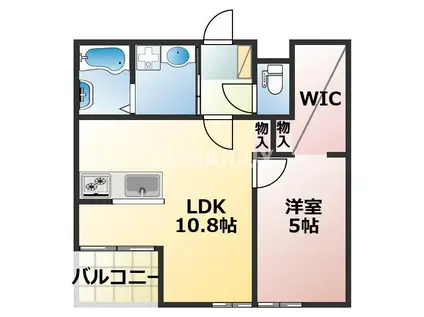 龍田8丁目アパート(1LDK/3階)の間取り写真