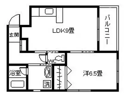 ラ メゾン ブランシュ(1LDK/3階)の間取り写真