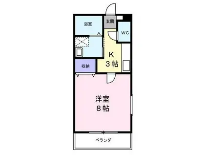 クイーンII番館(1K/2階)の間取り写真