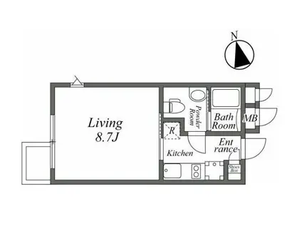 ARISTO白金高輪 アリスト白金高輪(1K/3階)の間取り写真