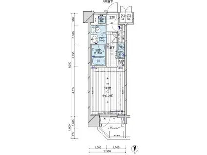 メインステージパーク大山(1K/2階)の間取り写真