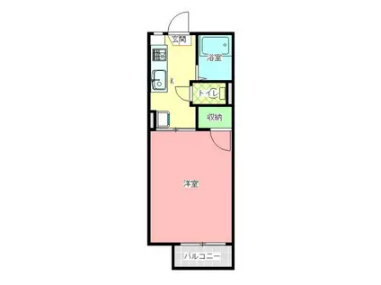 ルミエールB棟(1K/1階)の間取り写真