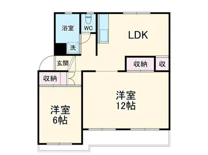 志津グリーンヒルB棟(2LDK/4階)の間取り写真