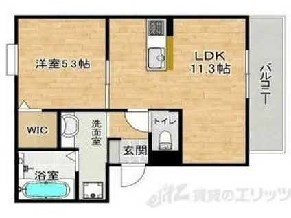 サンハイツ(1LDK/3階)の間取り写真