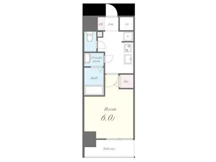 グランパシフィック長橋(1K/5階)の間取り写真