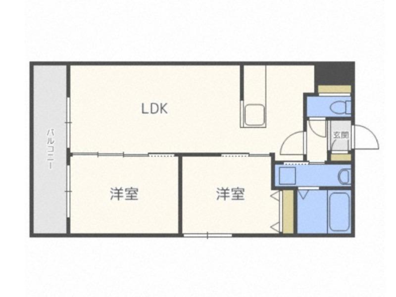 SAINT-JULIEN(2LDK/2階)の間取り写真