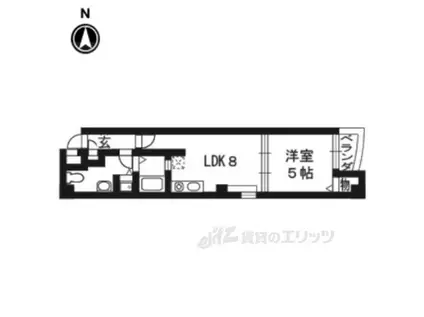 MORE河原町1(1LDK/3階)の間取り写真