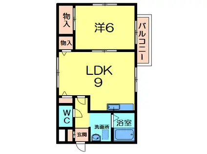 グランアピテ(1LDK/2階)の間取り写真