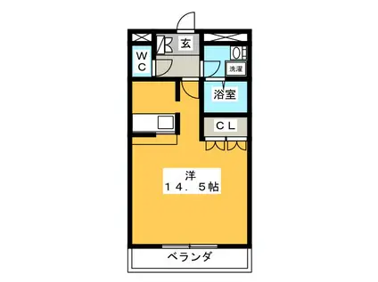 コンフォート宮前(ワンルーム/1階)の間取り写真