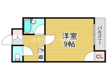 コスモレジデンス住之江(1K/1階)の間取り写真