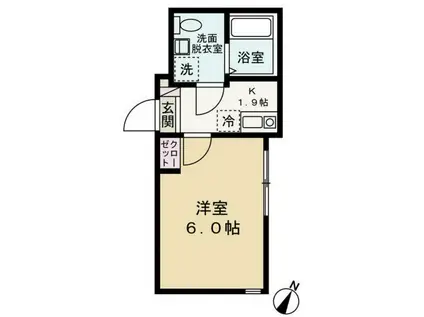 アバンサール上大岡(1K/3階)の間取り写真