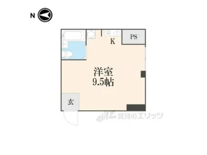 ルーブルビル(ワンルーム/4階)の間取り写真