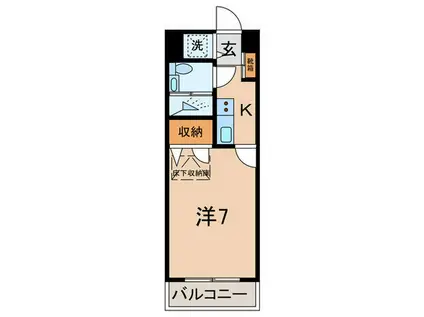 セシーズイシイ18(1K/2階)の間取り写真