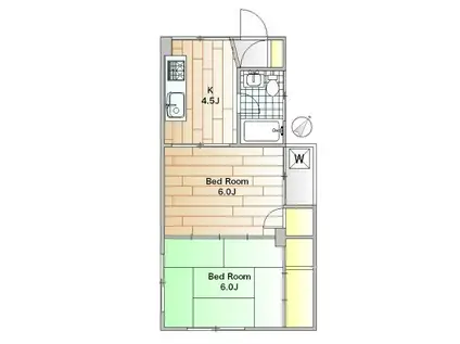 庄司ホームズ(2K/4階)の間取り写真