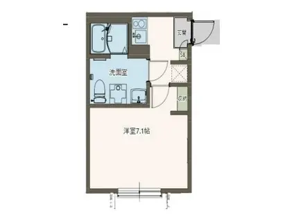 AGRANDE ODAKYU-SAGAMIHARAIIエイグラン小田急(1K/2階)の間取り写真