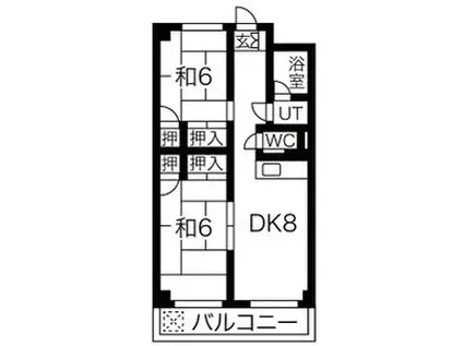 NTビル白壁(2DK/5階)の間取り写真