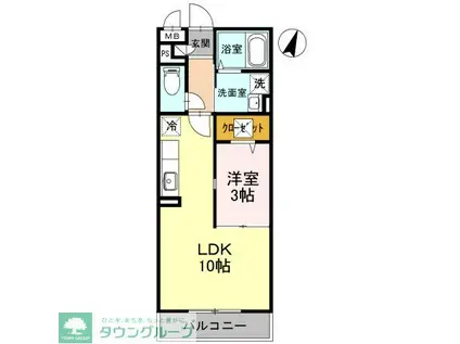 ヴェルドミールⅠ(1LDK/1階)の間取り写真