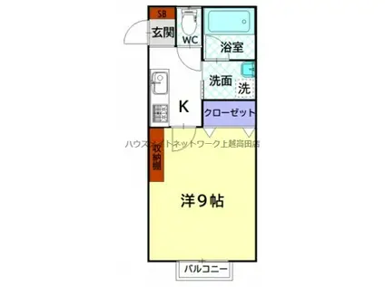APARTMENT BE1(1K/1階)の間取り写真