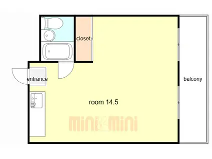 J-QUEEN西大物(ワンルーム/3階)の間取り写真