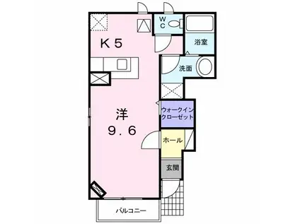 ウィンベルII(ワンルーム/1階)の間取り写真