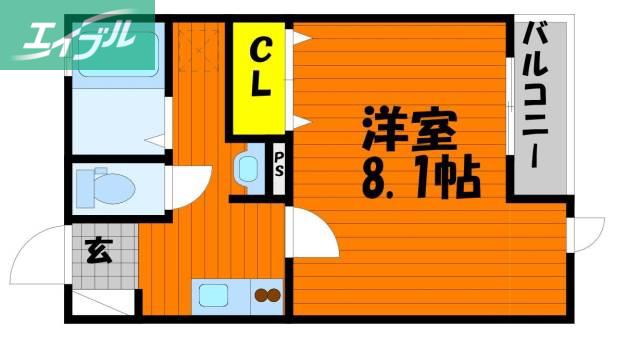 ARROWS SQUARE今保 C棟(1K/2階)の間取り写真