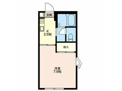 コーポ仙徳(1K/2階)の間取り写真