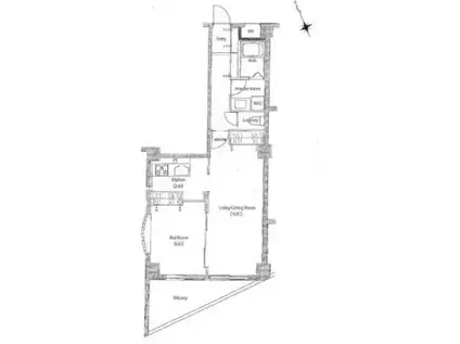 SOCIETY OPUS TWO(1LDK/3階)の間取り写真