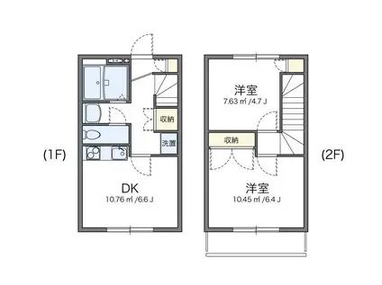 レオパレスASTYTAKARA(2DK/1階)の間取り写真