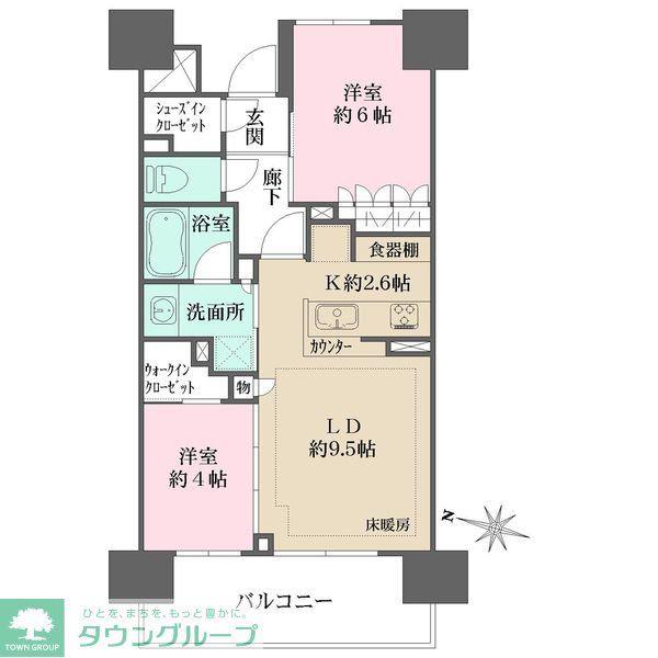 ザ・パークハウスアーバンス練馬中村橋(2LDK/8階)の間取り写真