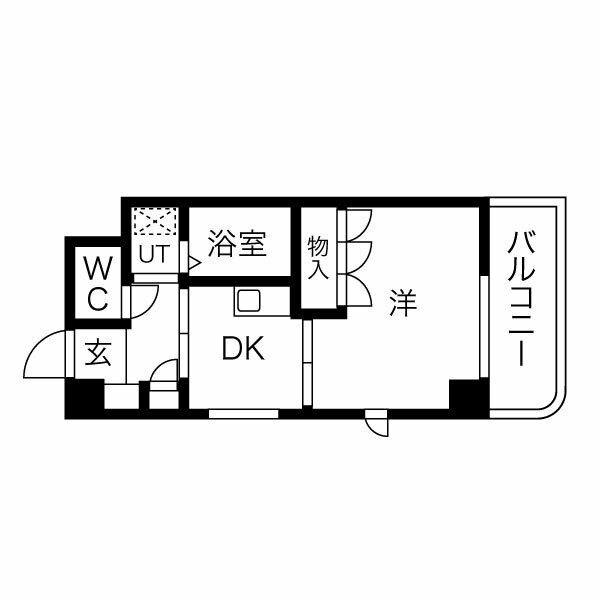 エトワール青山(1K/3階)の間取り写真