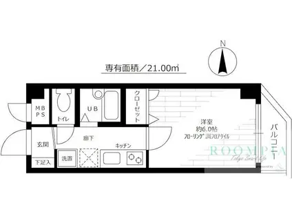 ステージファースト鷺宮(1K/2階)の間取り写真