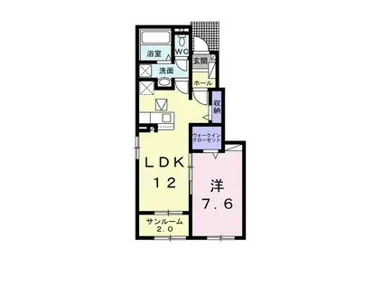プチ トリアノンI(1LDK/1階)の間取り写真